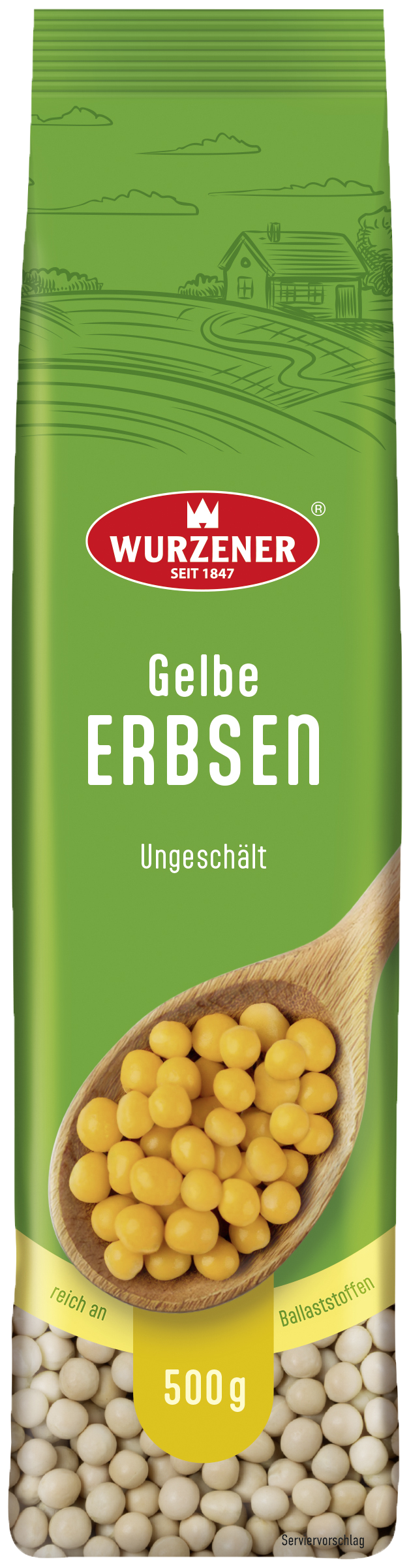 WURZENER Gelbe Erbsen, ungeschält