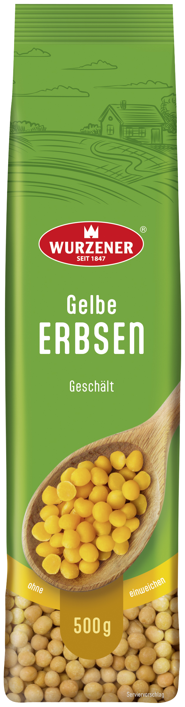WURZENER Gelbe Erbsen, geschält