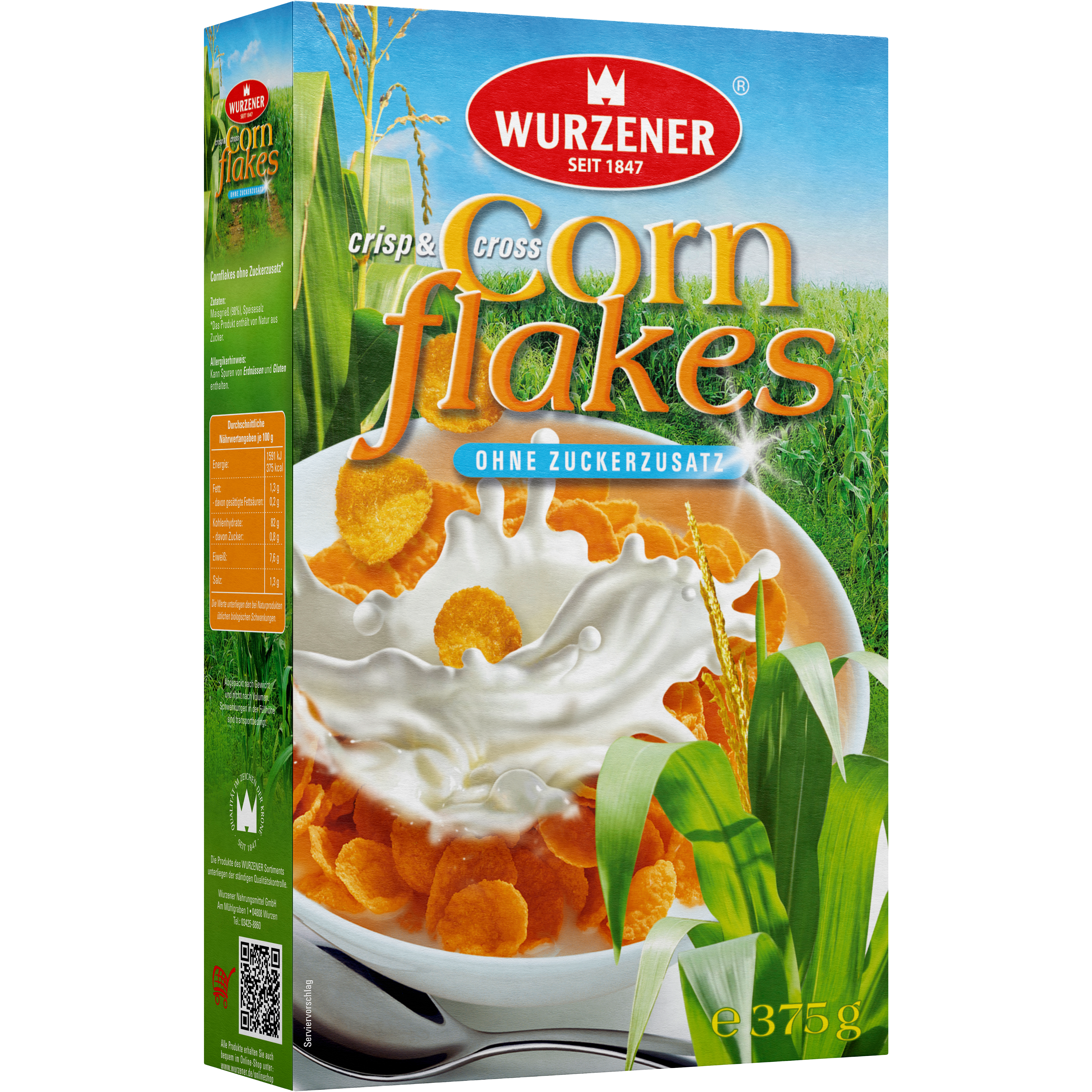 WURZENER Cornflakes, ohne Zuckerzusatz