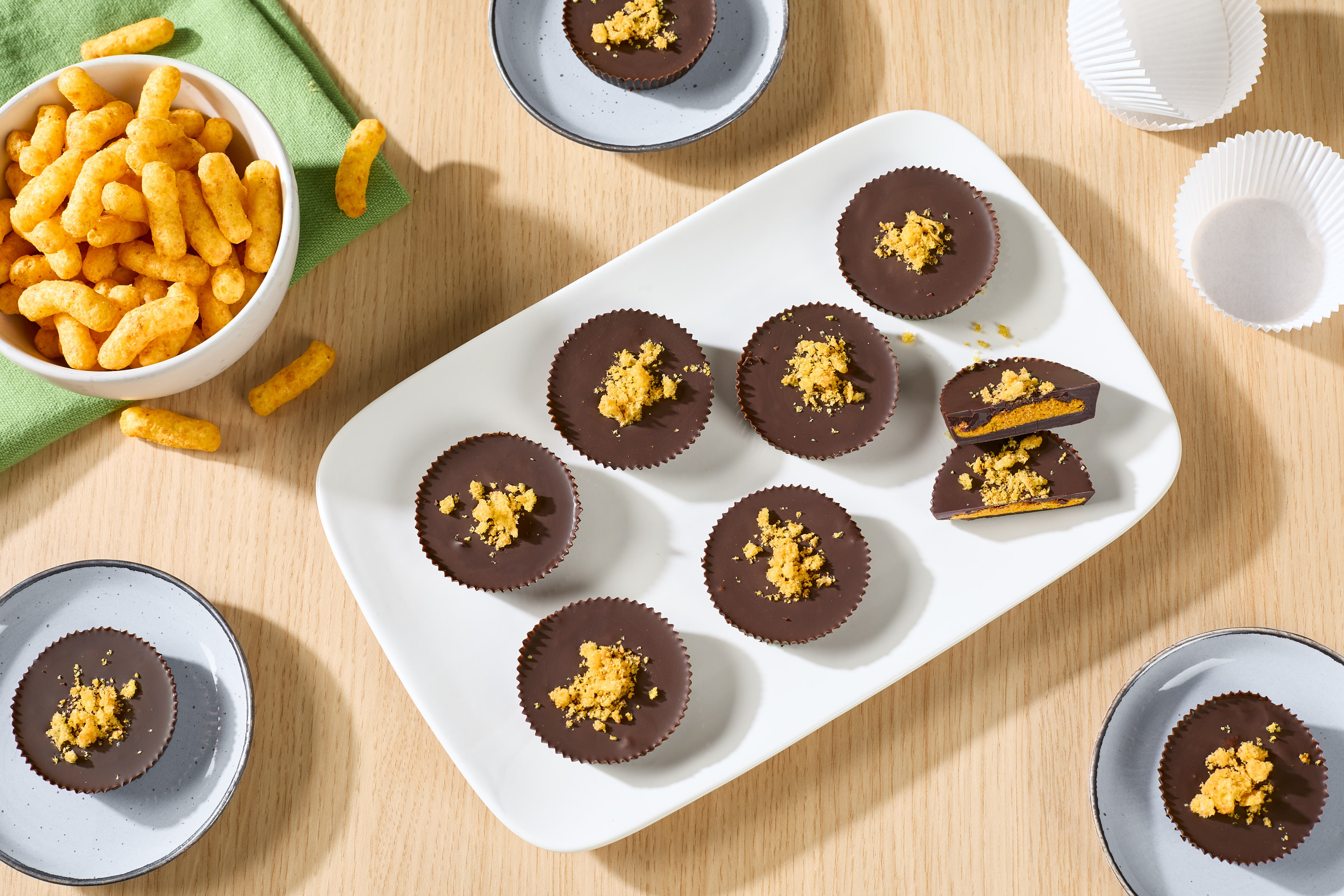 Crunchy Erdnussflip-Cups