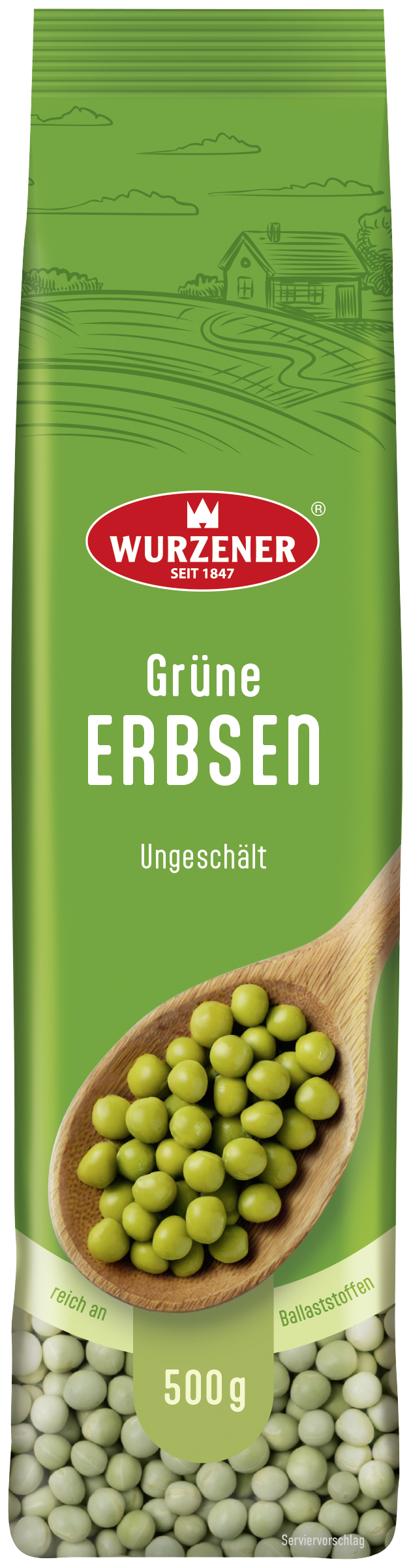 WURZENER Grüne Erbsen, ungeschält