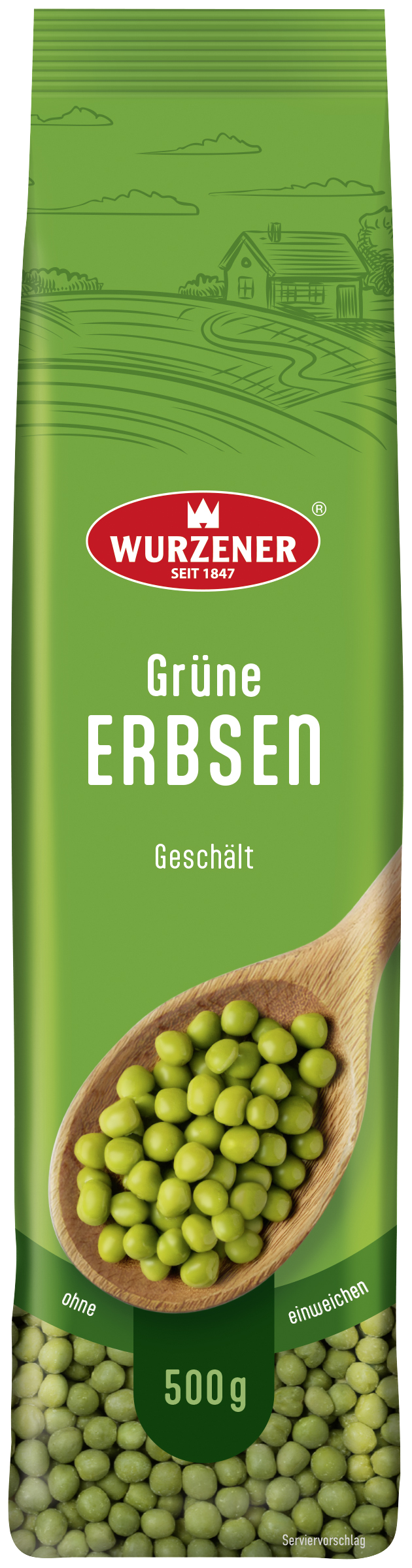 WURZENER Grüne Erbsen, geschält